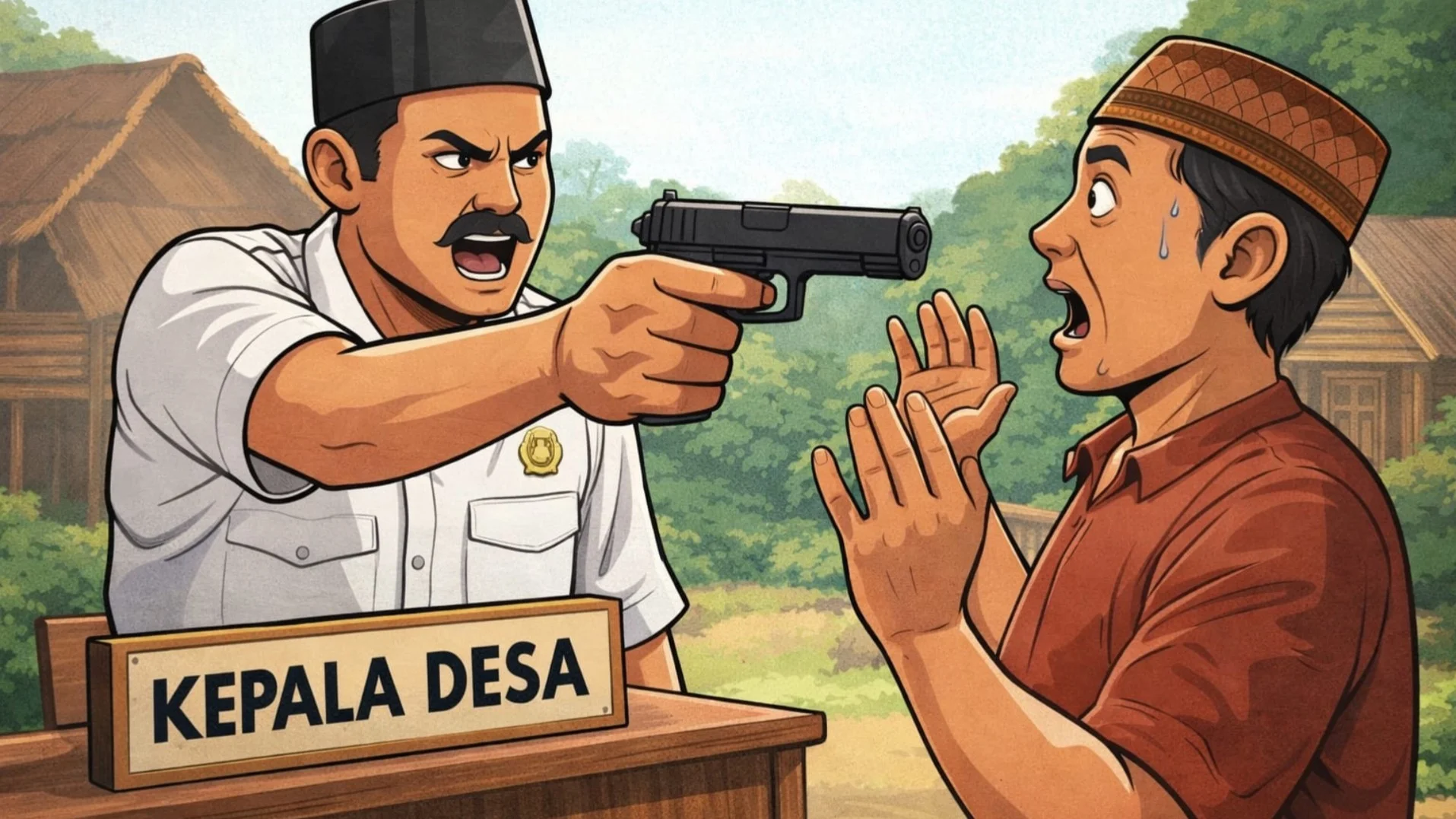 Diduga Ancam Warga dengan Senjata Api, Oknum Kepala Desa Puloliman Diminta Diproses Hukum