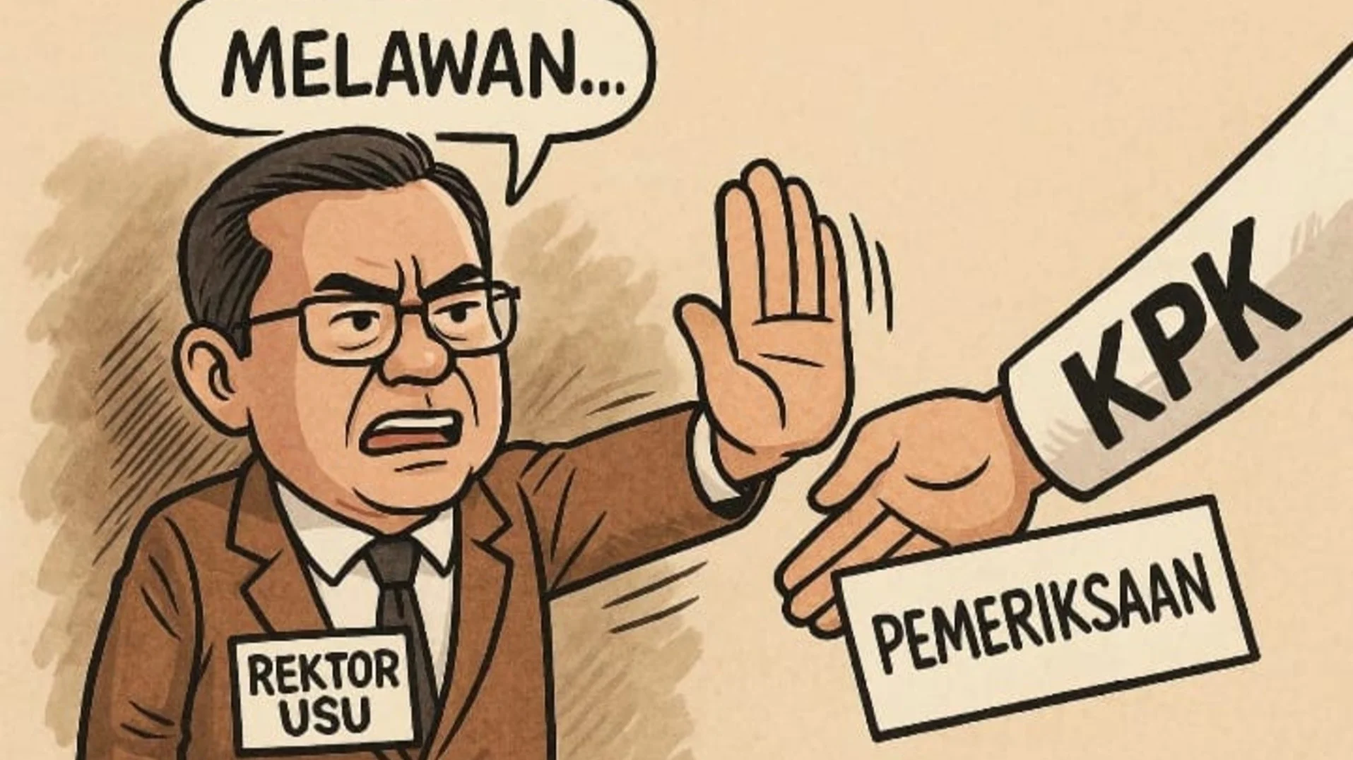 Rektor USU Muryanto Amin Tantang KPK, Absen dari Pemeriksaan Kasus Suap Jalan